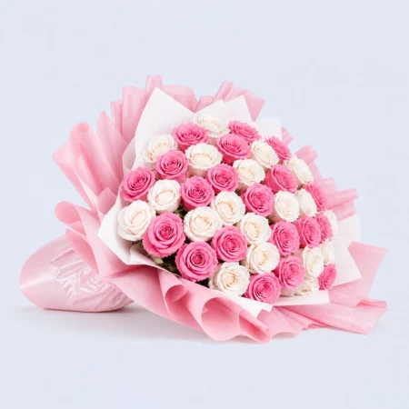 30 Pink & White Bouquet